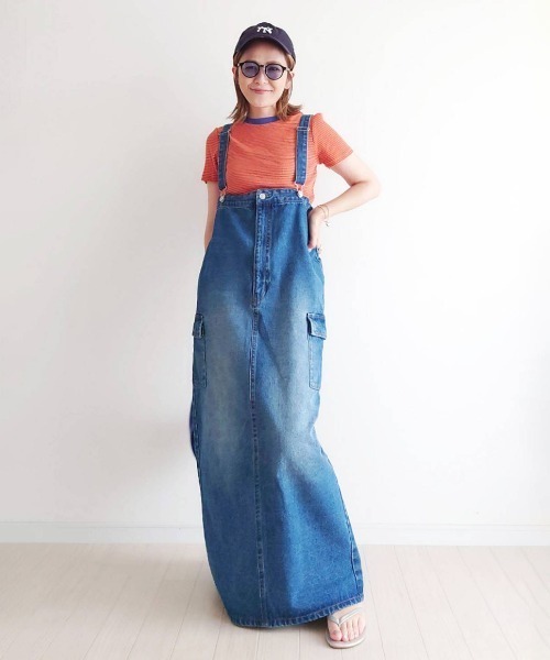 notch. ジャンパースカート 「 notch.by yui 」カーゴデニムジャンパー