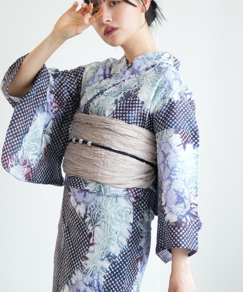 有松絞り 女性浴衣 手縫い お誂え 2-⑩ 有松絞り 女性浴衣 手縫い お誂え 2-⑥