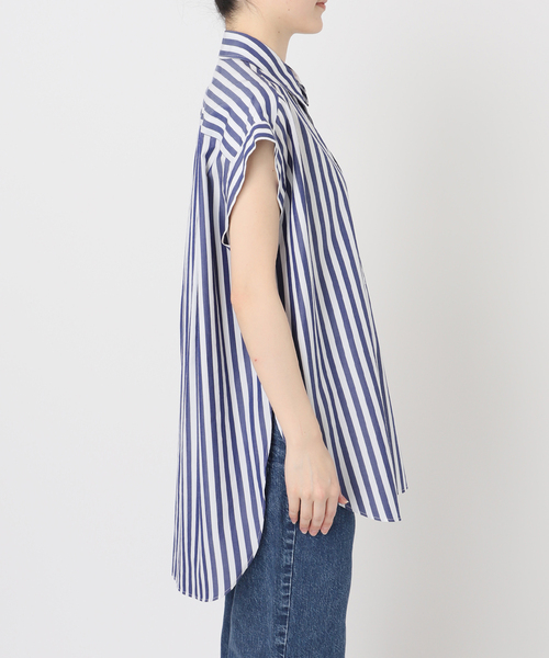 Spick＆Span ブラウス シャツ フレンチスリーブロングシャツ
