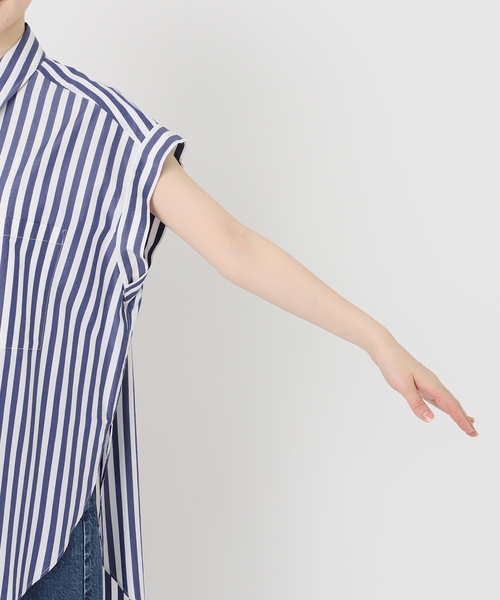 Spick＆Span ブラウス シャツ フレンチスリーブロングシャツ