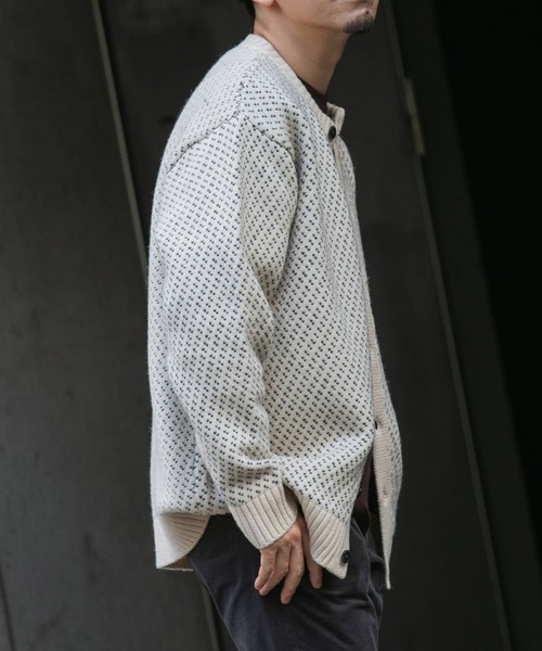 「URBAN RESEARCH ROSSO MEN」 ニットカーディガン MEDIUM ブラック メンズ_画像6