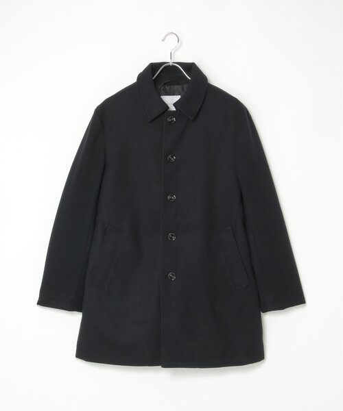 「ikka」 ステンカラーコート L ネイビー メンズ_画像2