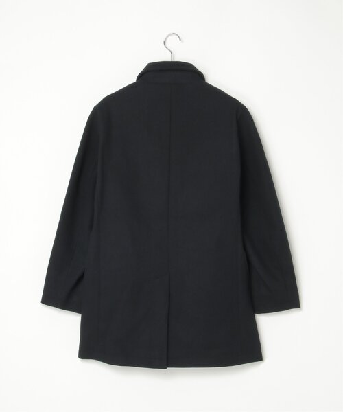 「ikka」 ステンカラーコート L ネイビー メンズ_画像3