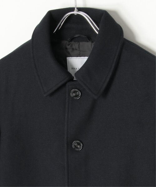 「ikka」 ステンカラーコート L ネイビー メンズ_画像7