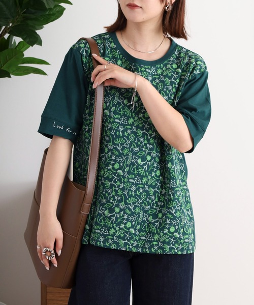 Emago tシャツ EMAGO どこにいるのかな刺繍Tシャツ レディース