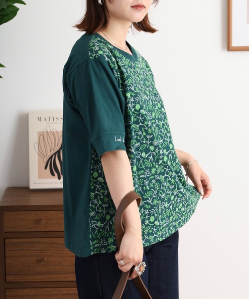 どこにいるのかな刺繍Tシャツ emago ナチュラル カジュアル 大人 かわいい 北欧 Emago tシャツ EMAGO どこにいるのかな刺繍Tシャツ レディース