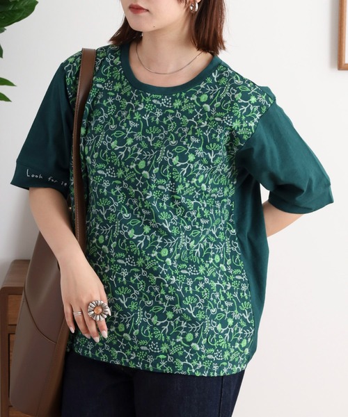 Emago tシャツ EMAGO どこにいるのかな刺繍Tシャツ レディース