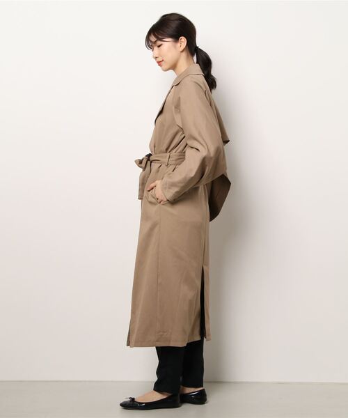 【美品♡】セオリーリュクス トレンチ コート ベージュ ロング丈 ベルト 40 美品♡】セオリーリュクス トレンチ コート ベージュ ロング丈 ベルト