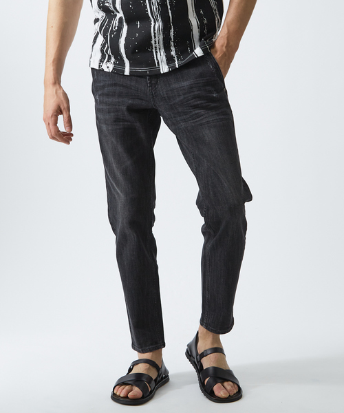 5351 POUR LES HOMMES ストレッチデニムパンツ クラッシュ加工 5351 POUR LES HOMMES ストレッチデニムパンツ クラッシュ加工