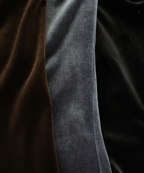 Louere（ルエレ） ワンピース 前後2wayベロアセミフレアワンピース