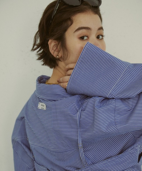「MIRROR STOKE」 キャミソールブラウス MEDIUM ブルー レディース
