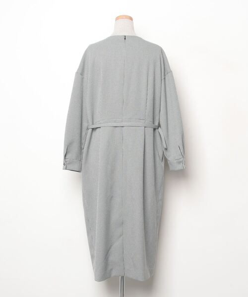 【UNTITLED】ワンピース サイズ44　冬用 洗える/ゆったり/前開き】シャツワンピース（マキシ・ロング