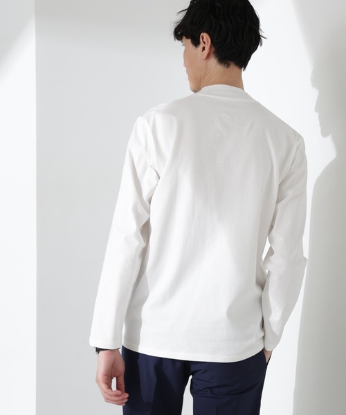 「NANO universe」 長(zhǎng)袖Tシャツ S ライトグリーン メンズ