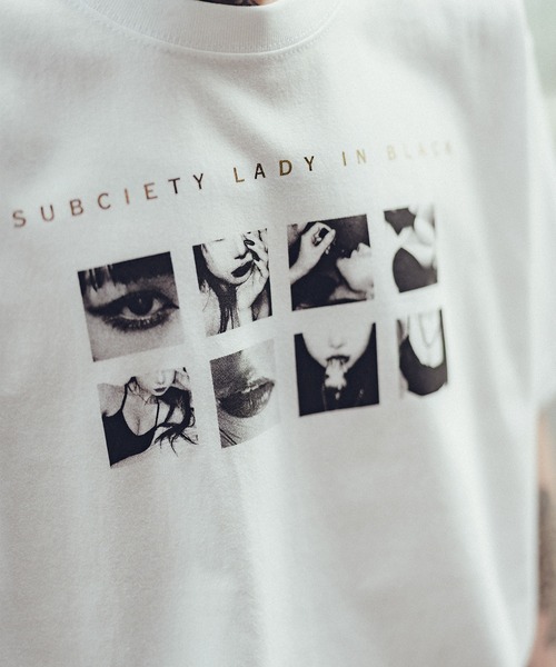 「Subciety」 半袖Tシャツ MEDIUM ホワイト メンズ