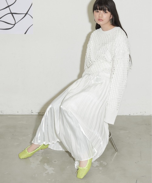 「THE YOn」 フラットパンプス 38 シルバー レディース