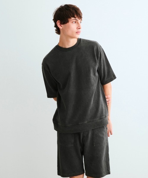 「three dots」 半袖Tシャツ MEDIUM ライトブルー メンズ