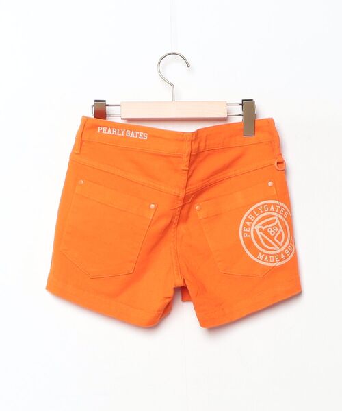 「PEARLY GATES」 デニムショートパンツ 0 オレンジ レディース