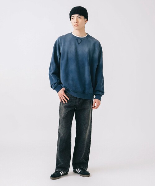 「BEAMS HEART」 加工デニムパンツ MEDIUM ブラック メンズ