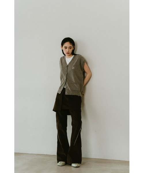 クヌースマーフ ジレ Knuth Marf ベスト ジレ side zip knit vest レディース メンズ