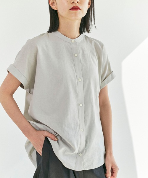 「ReNorm」 半袖ブラウス フリー オフホワイト レディース_画像3