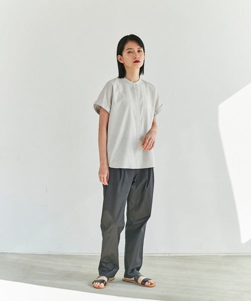 「ReNorm」 半袖ブラウス フリー オフホワイト レディース_画像5