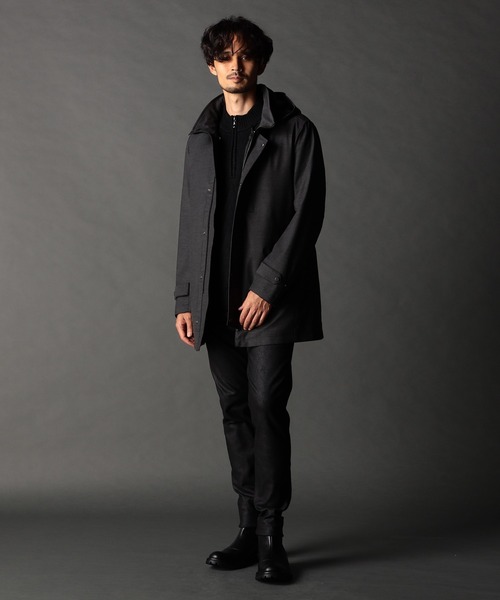 NICOLE CLUB FOR MEN」 チェスターコート LARGE ネイビー メンズ