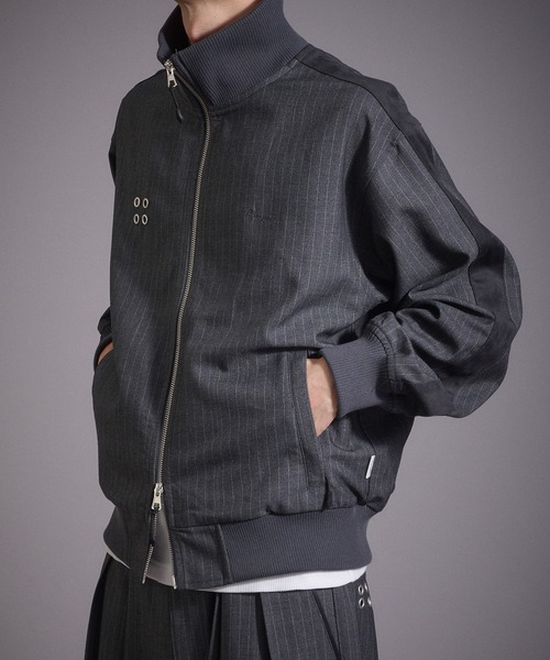 Perushu ブルゾン アウター ウールタッチスウェットライントラック