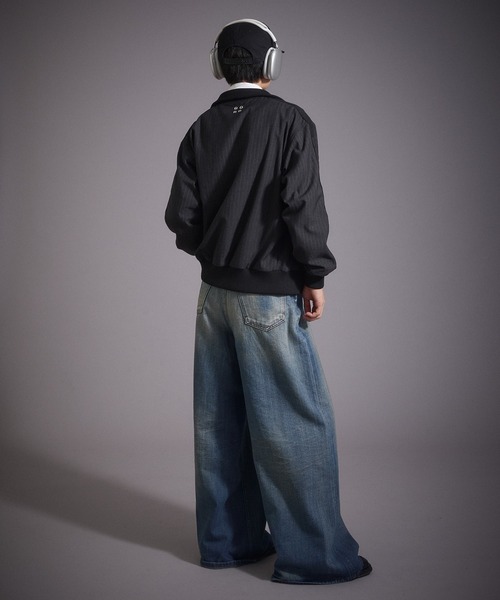 Perushu ブルゾン アウター ウールタッチスウェットライントラック