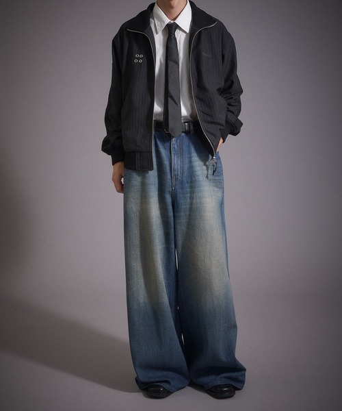 Perushu ブルゾン アウター ウールタッチスウェットライントラック