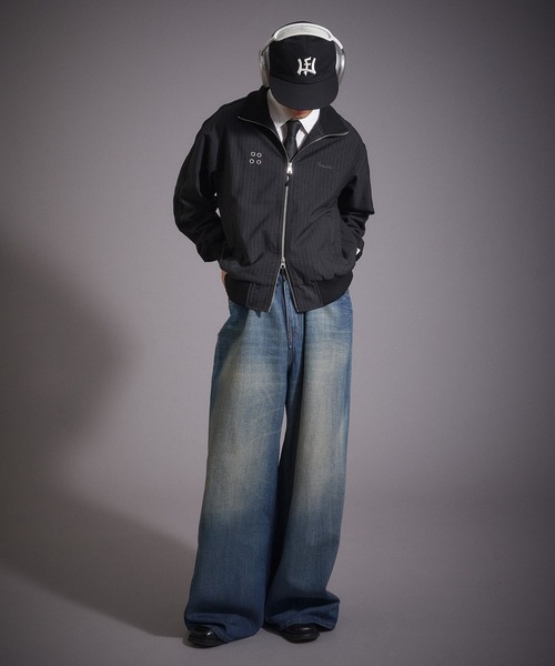 Perushu ブルゾン アウター ウールタッチスウェットライントラック