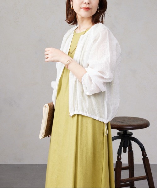 「Chez toi」 ジップアップブルゾン FREE ライトグレー レディース_画像5