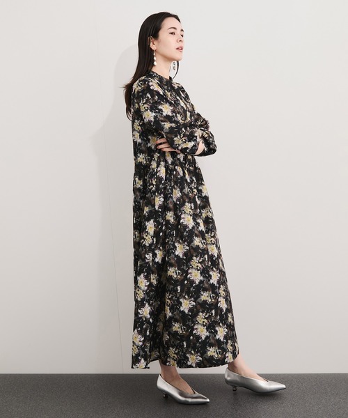 LE CERCLE par rope' ワンピース ニュアンスフラワープリント