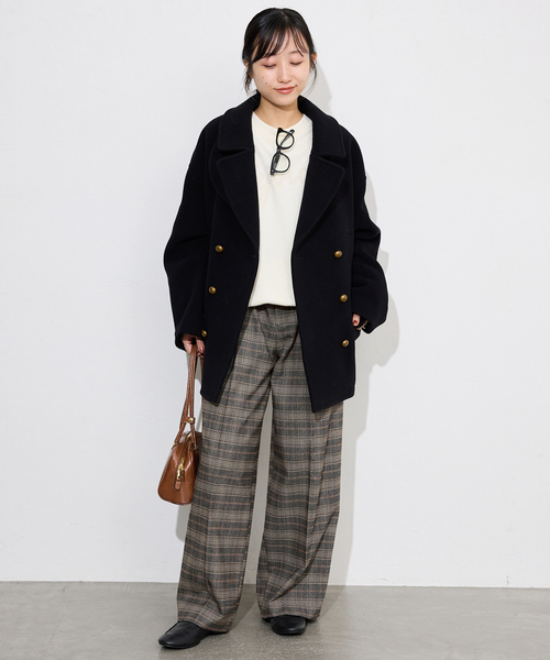 SLOBE IENA（スローブイエナ） パンツ ナロータックチェックトラウザー