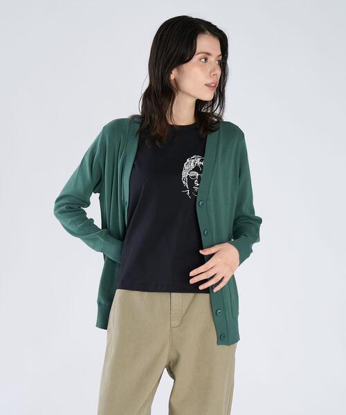 agnes b.（アニエスベー） カーディガン ”b.”ロゴ刺繍 コットン V