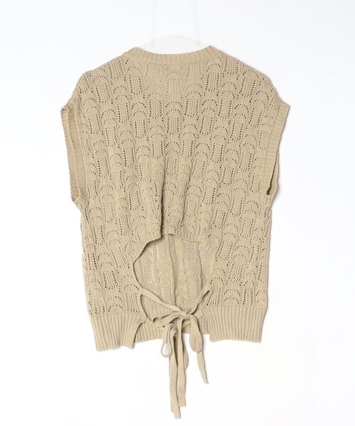 「RAY CASSIN」 ニットベスト FREE グリーン レディース_画像2