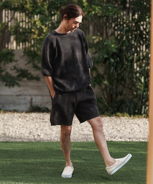 「CAMBIO」 ハーフパンツ L ネイビー メンズ_画像8