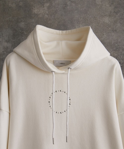 「ADRER」 プルオーバーパーカー M ホワイト メンズの画像4