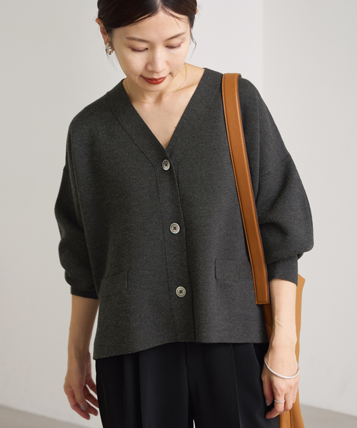 イエナ ニットカーディガン　新品 IENA LA BOUCLE（イエナラブークル） カーディガン ファーニット