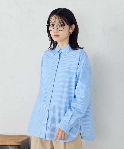 【新品・タグ付】io comme io センソユニコ ボタンダウンシャツ COMME CA ISM（コムサイズム） ブラウス シャツ ブロード ボタンダウン