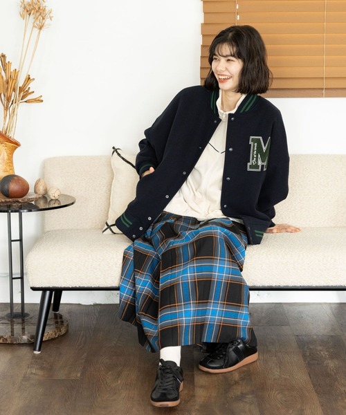 「niko and...」 スタジャン LARGE モカ レディース_画像4