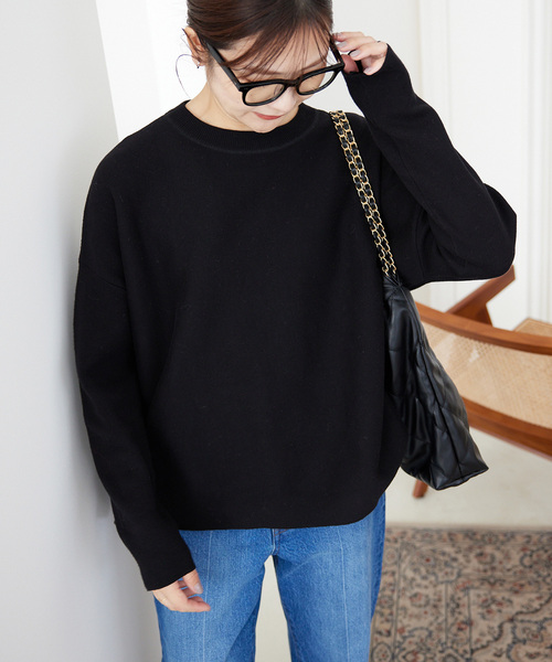 極美品 SLOBE IENA ロゴニット ブラック SLOBE IENA ロゴニット BLACK 【2022AW】