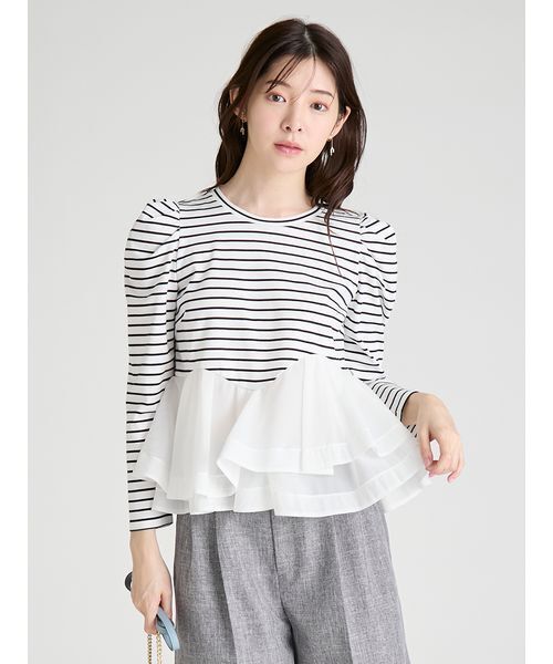 CELFORD（セルフォード） tシャツ ペプラムドッキングカットトップス