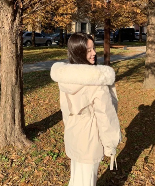 ダウンコート ダウンジャケット ファー付 ドロスト レディース