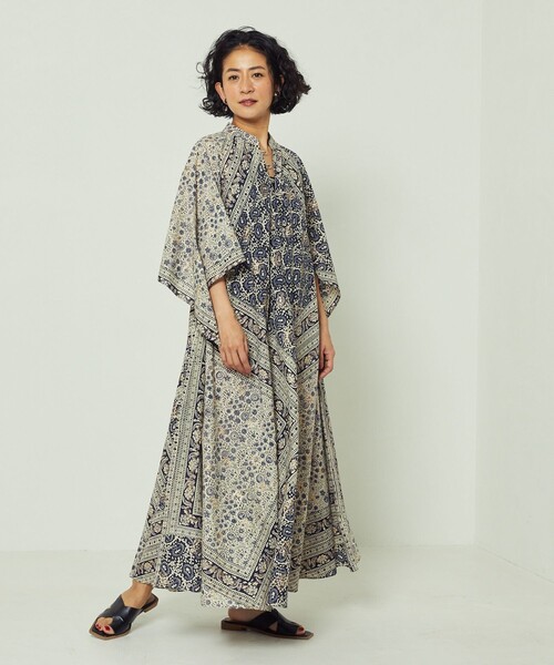 「Freada」 半袖ワンピース フリ- レッド レディース_5