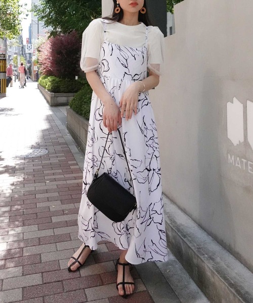 「CORNERS」 キャミソールワンピース L ブラック レディース_画像2