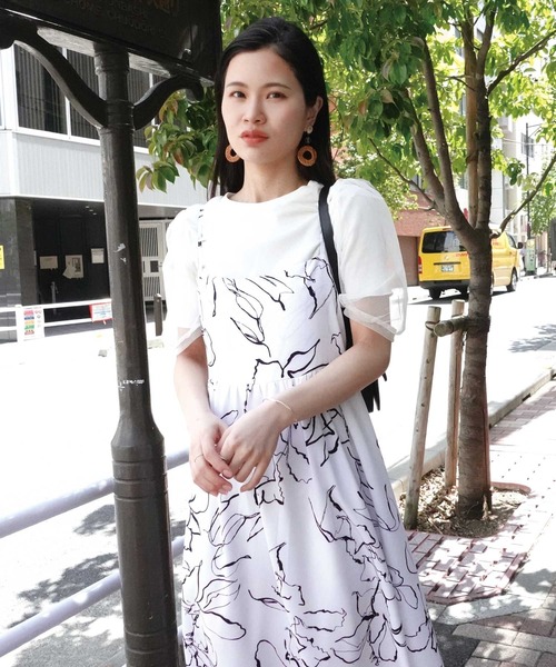 「CORNERS」 キャミソールワンピース L ブラック レディース_画像5