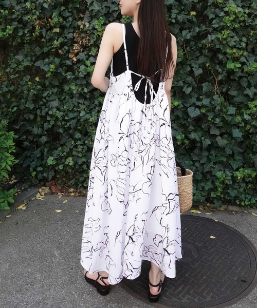 「CORNERS」 キャミソールワンピース L ブラック レディース_画像8