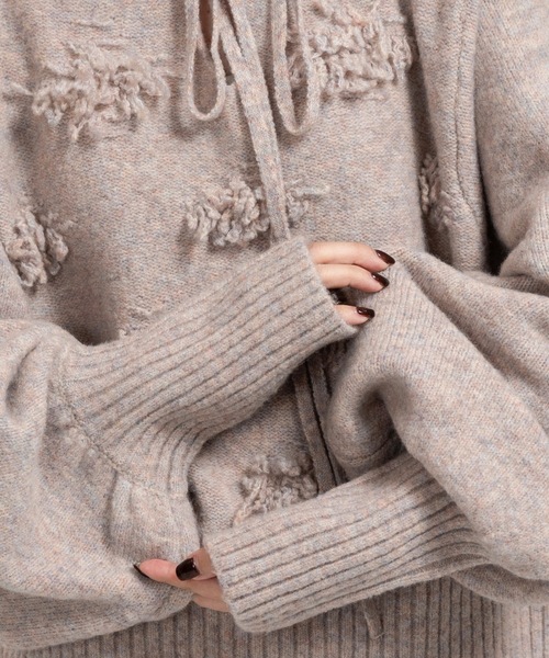 ニット/セーター lawgy 2way design knit lawgy（ラウジー） ニット セーター string neck 2way fringe knit