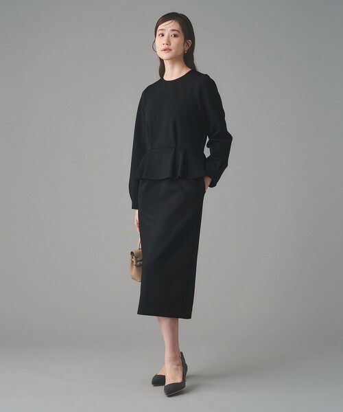 UNITED ARROWS ワンピース SPONGY ペプラム ワンピース　38 UNITED ARROWS（ユナイテッドアローズ） uvカット ワンピース SPONGY