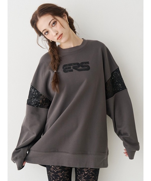 EVRIS（エヴリス） トレーナー スウェット レースEmbroideryスウェット
